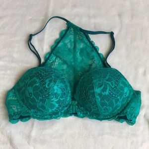 Teal VS PINK front clasp bra